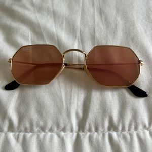 Ray Ban octagon Pink mirrored